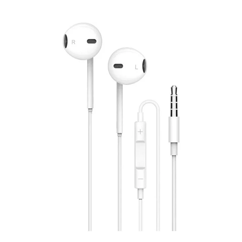 Porodo Soundtec Stereo Earphones With 3.5mm Aux Connector, White