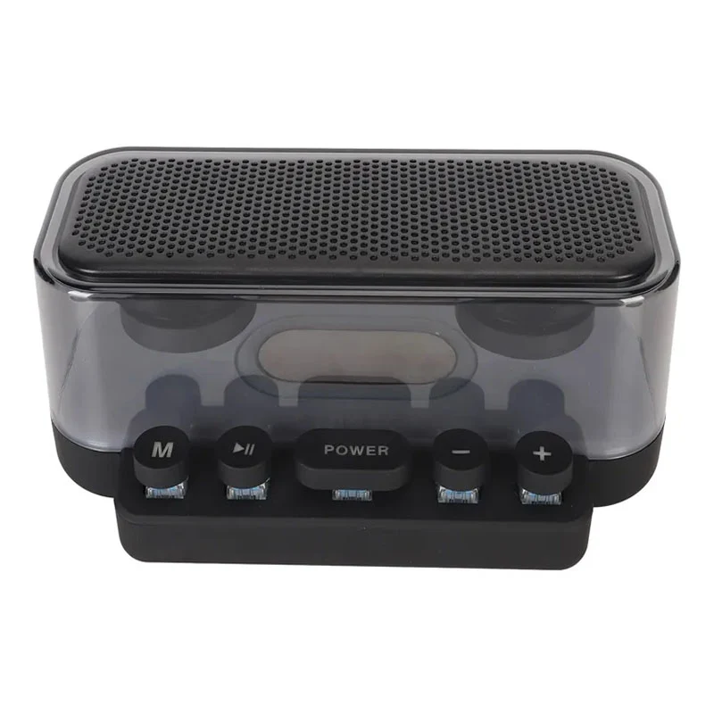 RGB Transparent Lightweight Bluetooth Speaker with Punk Keyboard, 3D Surround Sound and TF/USB/Type-C Interface
