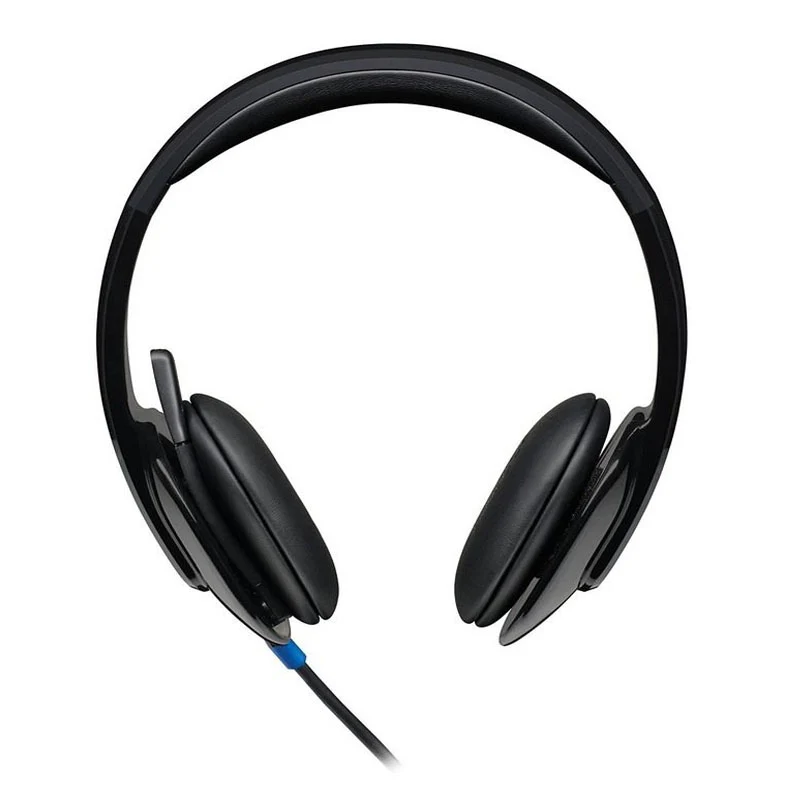 Logitech H540 USB Headset, With Noise-Cancelling Mic, Wired Connectivity, 18 Hours Battery Life, High Definition Sound Quality, On Ear Controls - Black