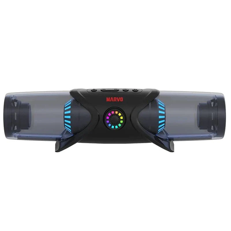 MARVO SG-100 Wireless 2.0 Soundbar RGB Gaming Speaker - Black