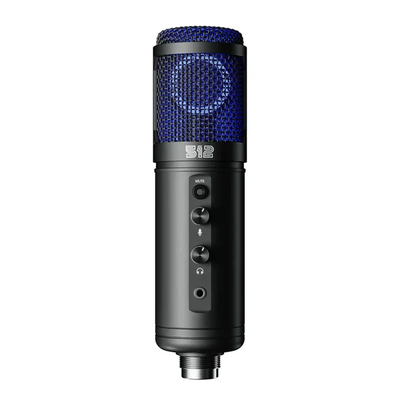 512 Audio Tempest Professional Large Diaphragm Studio Condensor USB Professional Gaming and Streaming Microphone - Black