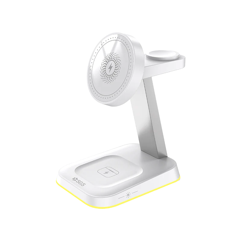 Base Ricarica Wireless 3 In 1 Phone|Earbuds|Watch Magsafe White