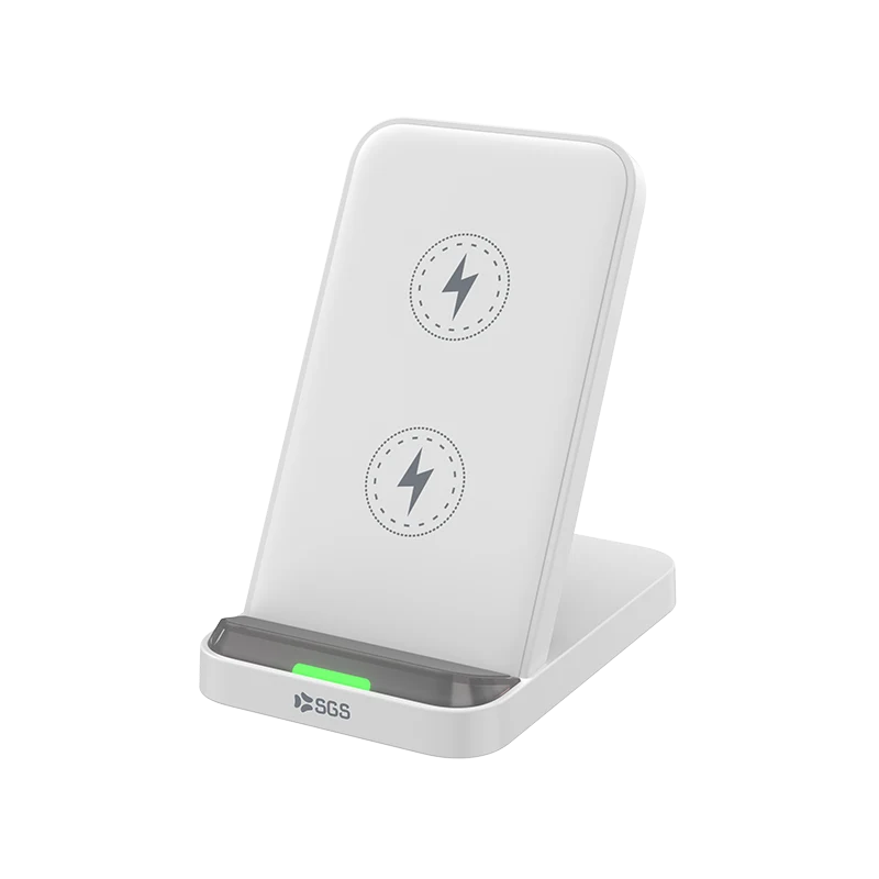 Base Di Ricarica Wireless 2 In 1 Phone|Earbuds - White