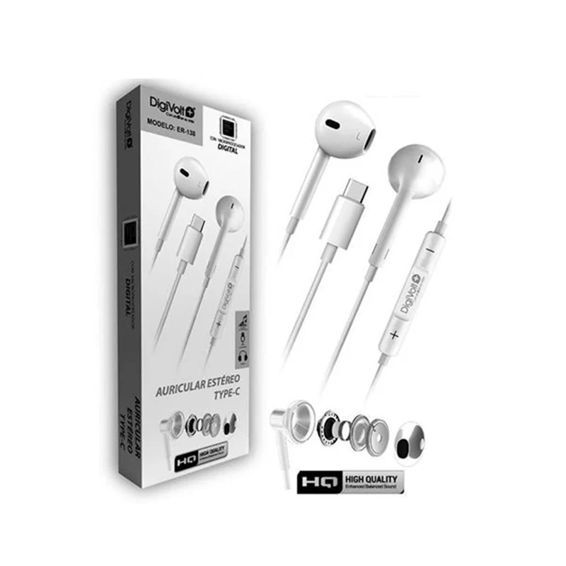 Digivolt Auricular C/Micro Para Tipo C Para Móvil Er-138