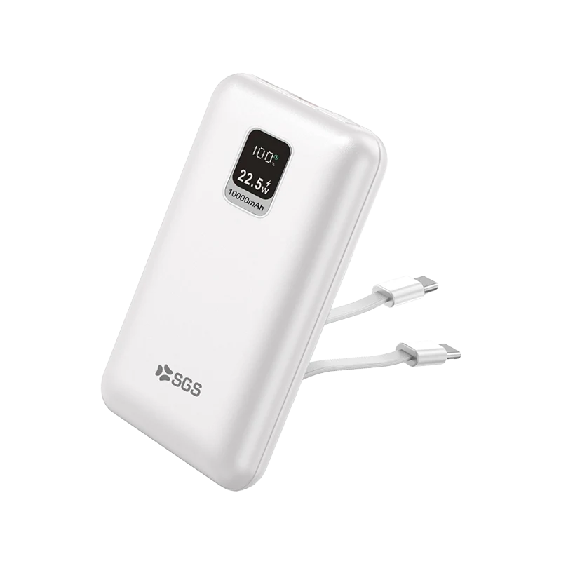Powerbank - Output USB e TYPE-C - Doppio Cavo TYPE-C - 10000mAh