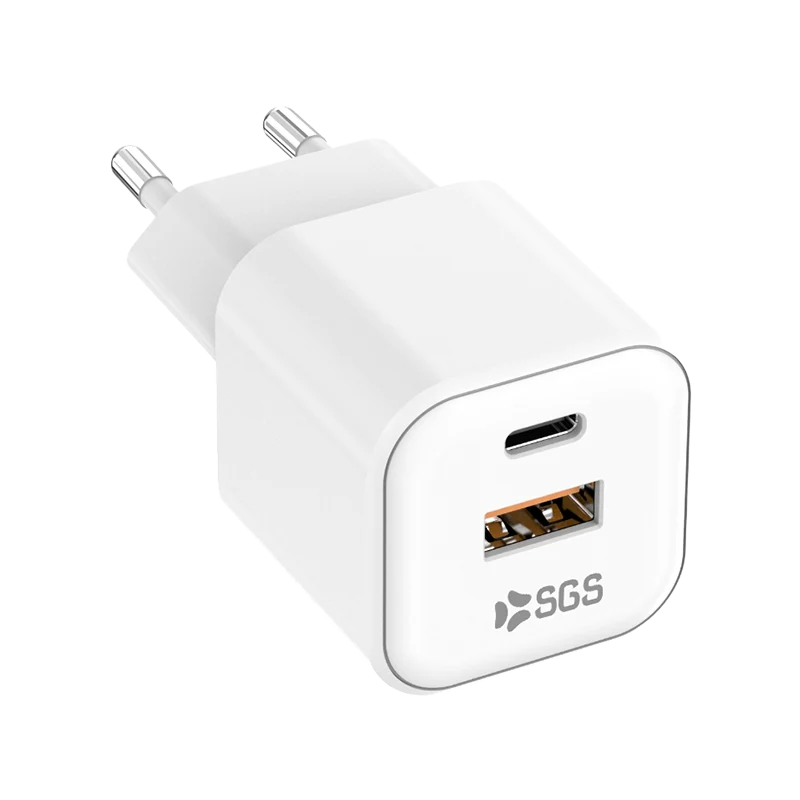 Caricatore - DUAL USB/TYPE C - PD GAN 35w White