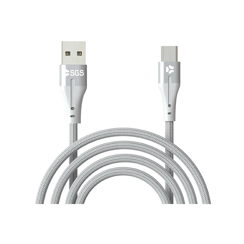 Cloth Type-C Cavo Dati/Carica Usb 1 Metro Silver
