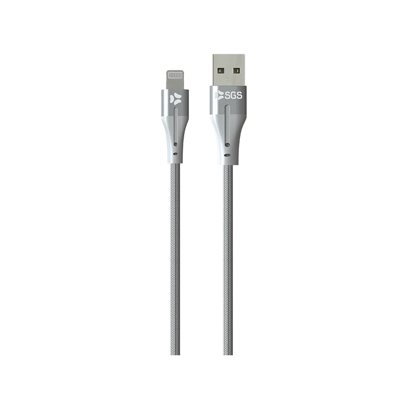 Cloth Lightning Cavo Dati/Carica Usb 1 Metro Silver