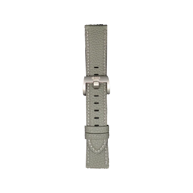Cinturino Per Smartwatch 22mm In Pelle - Grigio