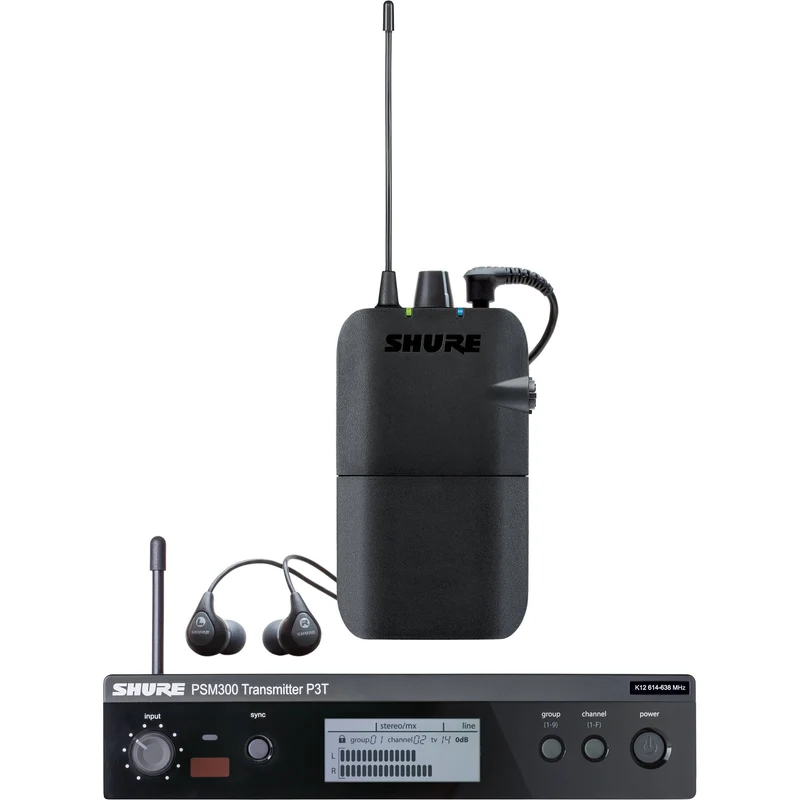 Shure PSM300 Stereo Personal Monitor System w/ SE112 Earphones