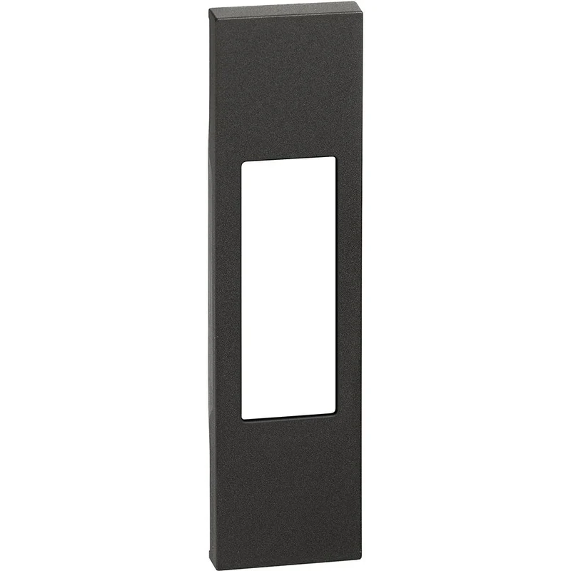Cover per prese standard Italia, pulsante a tirante, interruttore bipolare. Per articoli KG4033 - KG4002 - KG4113 - KG4180 - 1 modulo, Nero. Bticino KG02