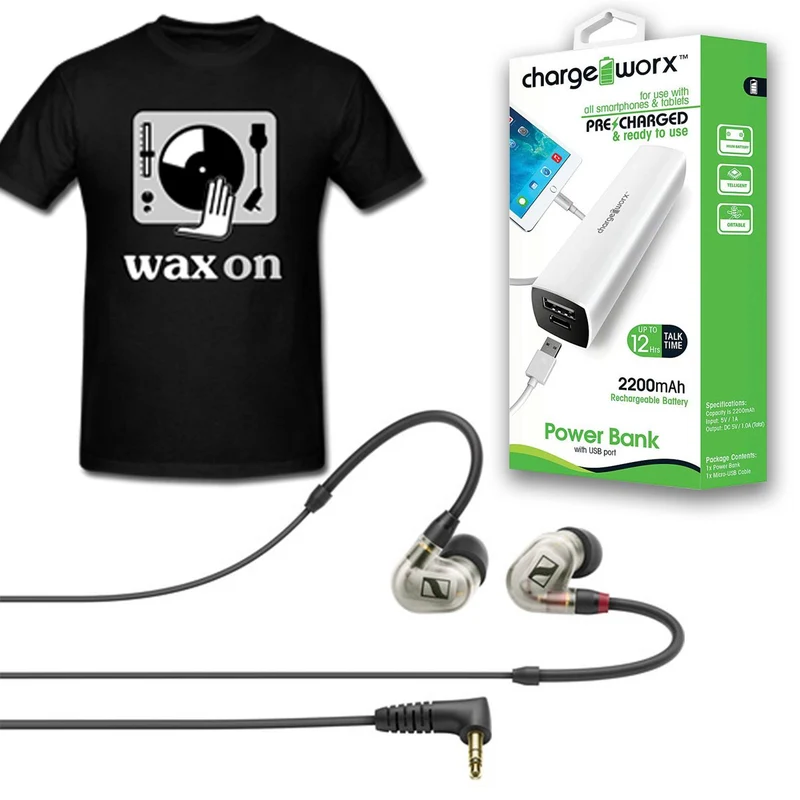 Sennheiser IE 400 Pro Monitor Earphones (Clear) + W.O. T-shirt + Power Bank