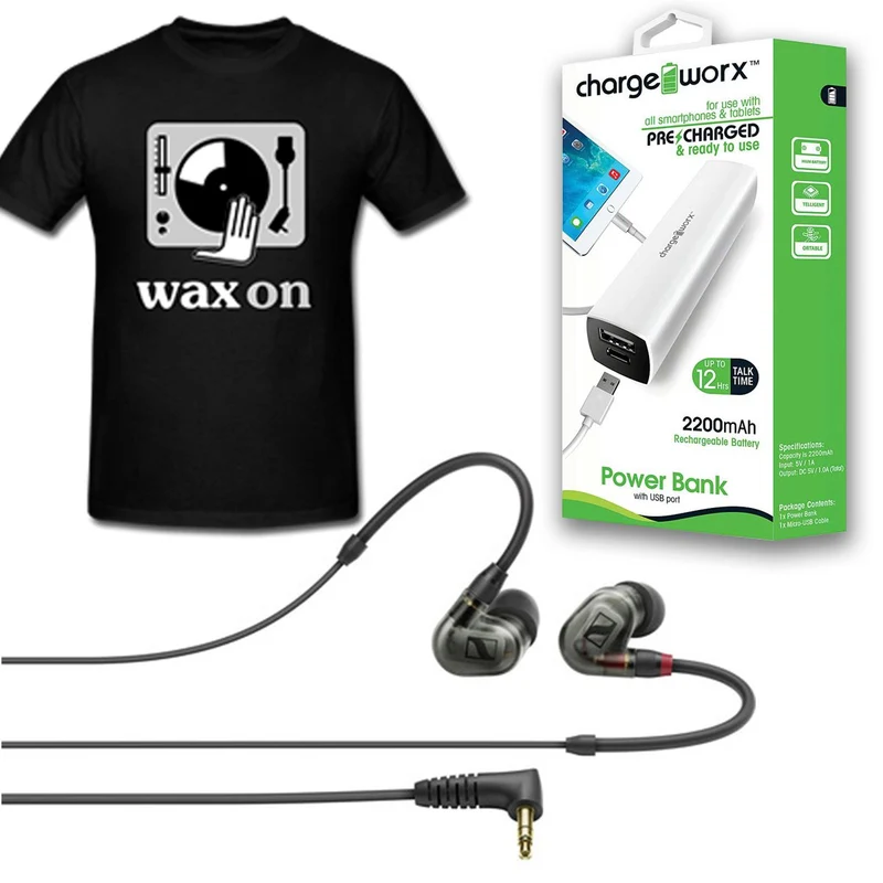 Sennheiser IE 400 Pro Monitor Earphones (Smoky Black) + W.O. T-shirt + Power Bank