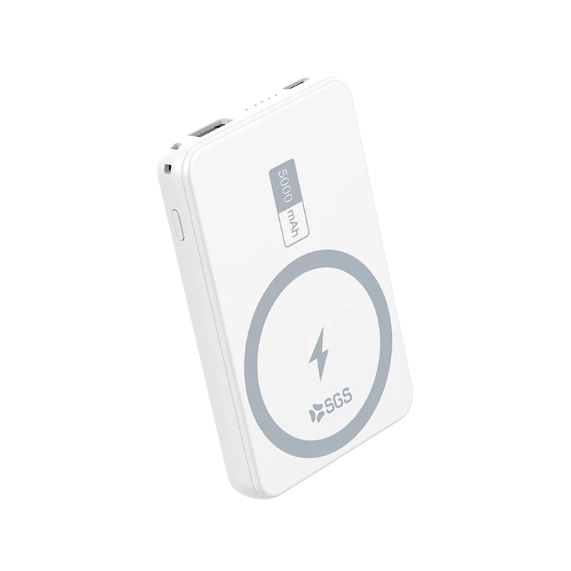Powerbank 5000 mAh Wireless MAGSAFE 15W - Output TPC 20W - White