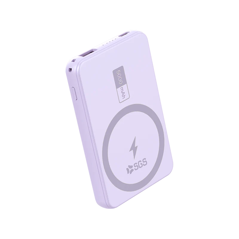Powerbank 5000 mAh Wireless MAGSAFE 15W - Output TPC 20W Violet