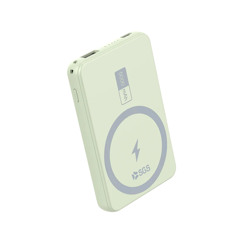 Powerbank 5000 mAh Wireless MAGSAFE 15W - Output TPC 20W - Green