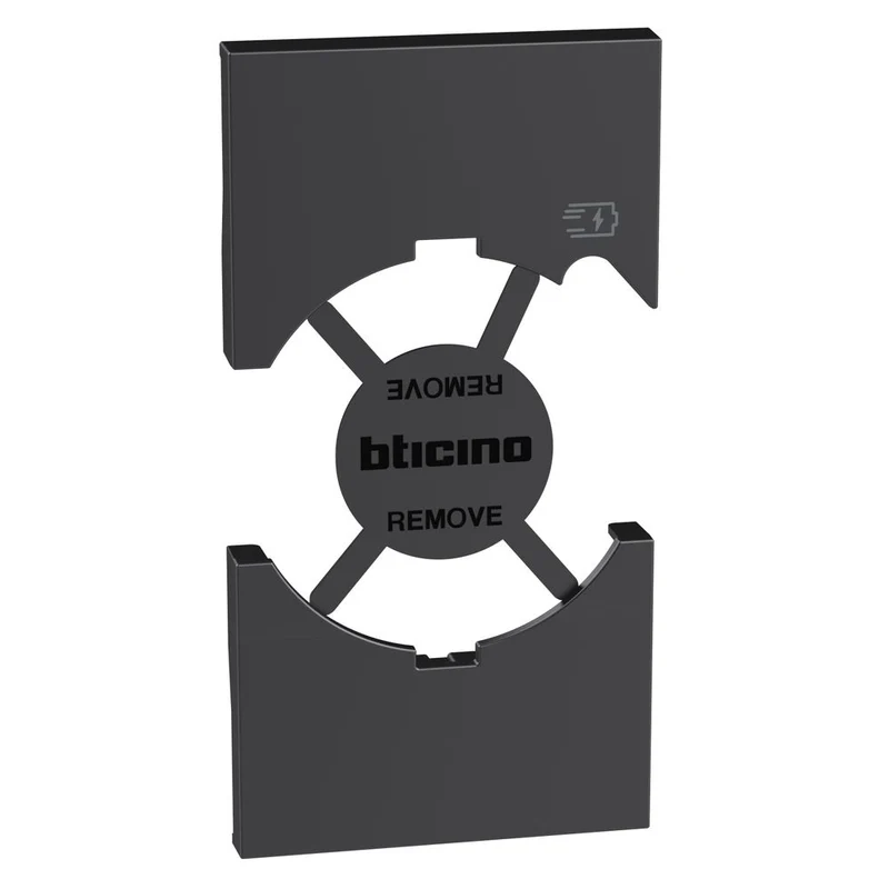 Cover per presa standard Italia P40 + USB - Nera Bticino KG68