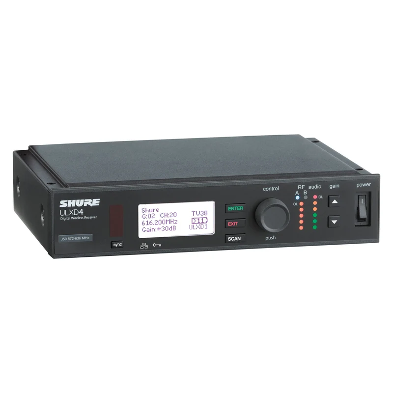 Shure ULXD4 Single-Channel Digital Wireless Receiver (H50: 534 to 598 MHz)