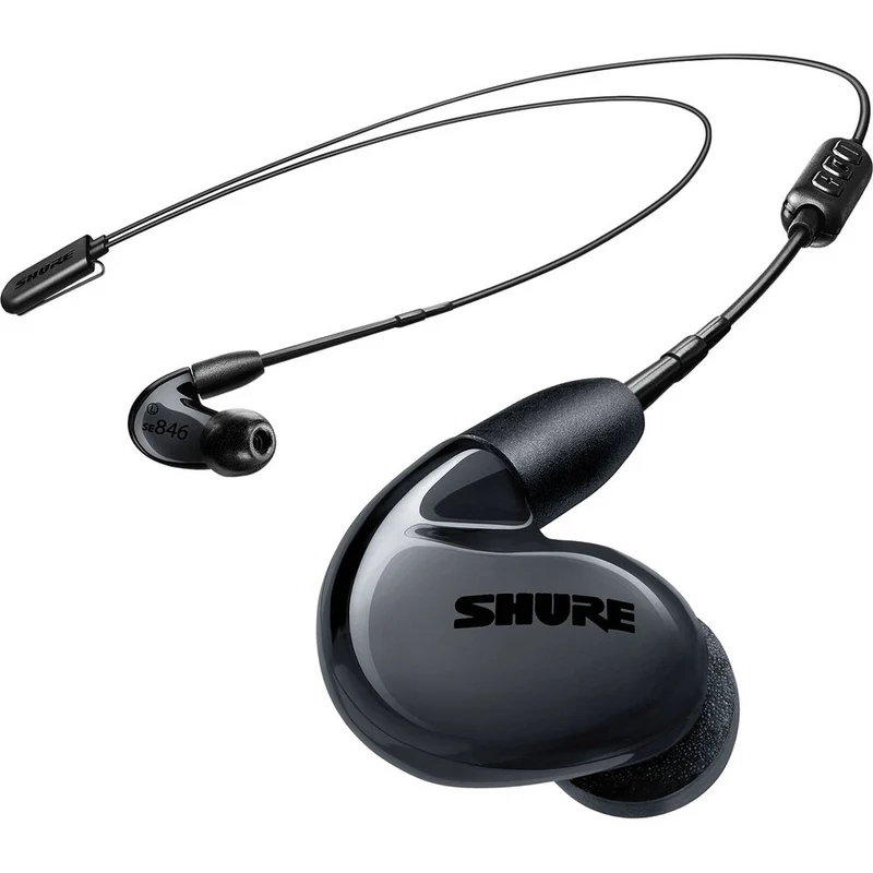 Shure SE846 Sound-Isolating Earphones with Bluetooth 5.0 and Wired Accessory Cables (Black)