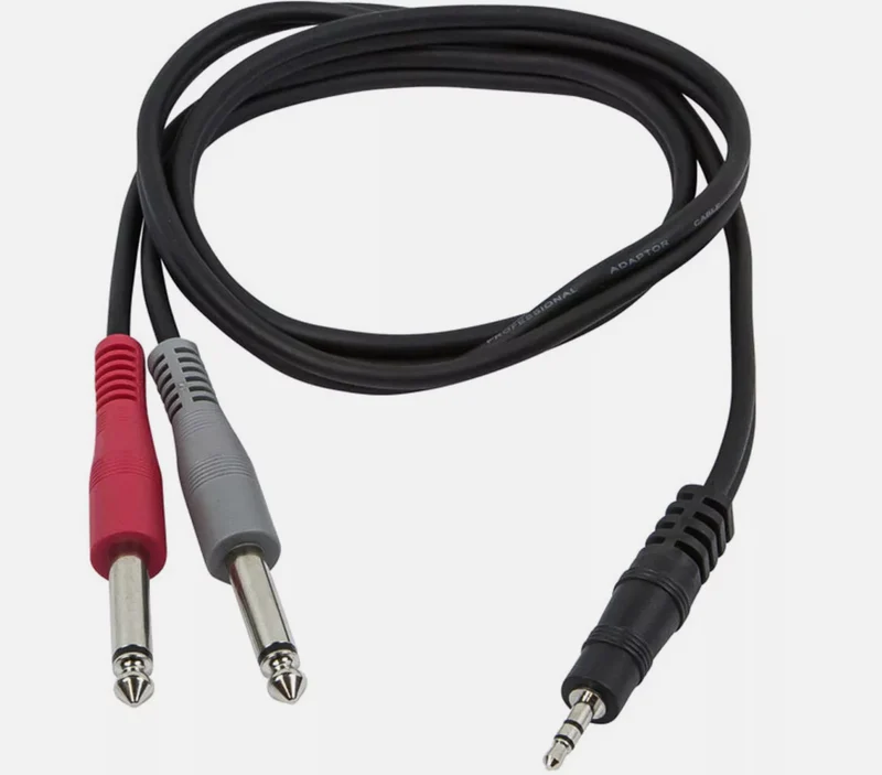 Technical Pro CYMQ186 1/8 to Dual 1/4, 6 ft