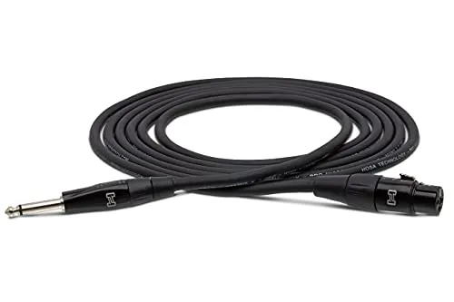 Hosa HMIC-025HZ Pro Microphone Cable, REAN XLR3F to 1/4 in TS, 25 ft