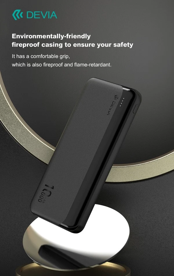 Power Bank Devia Kintone 10.000 mAh 37 Watt Nero DEPB10K636B