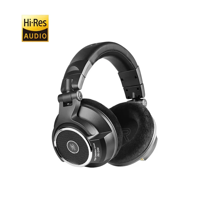Cuffie con filo nero OneOdio Monitor 80 Hi-Res Cuffie DJ Open Back Professionali Black ONEOM80366B