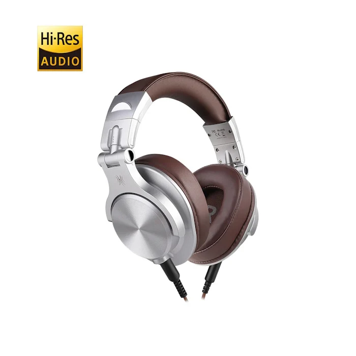 Cuffie con filo Argento/Marrone OneOdio A71 Hi-Res DJ Cablate Audio Stereo ONEOA71168S