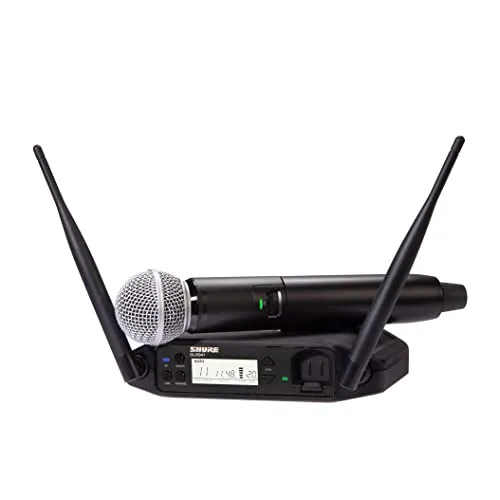 Shure GLXD24+ Dual-Band Wireless Vocal System with SM58 Microphone (Z3: 2.4, 5.8 GHz)
