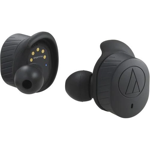 Audio-Technica Consumer ATH-SPORT7TW SonicSport True Wireless In-Ear Headphones (Black) (Open Box)