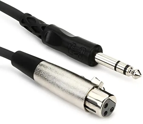 Hosa Technology Stereo 1/4" Male to XLR Female Cable - 5