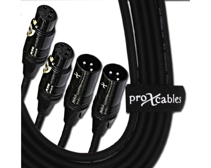 Prox XC-DXLR05 Balanced Dual XLR-M to Dual XLR-F High Performance Audio Cable - 5 Feet