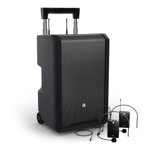 LD Systems ANNY 10 BPH2 Battery-Powered Bluetooth 10" PA Speaker with 2 Headset Microphones (B51: 512 to 542 MHz)