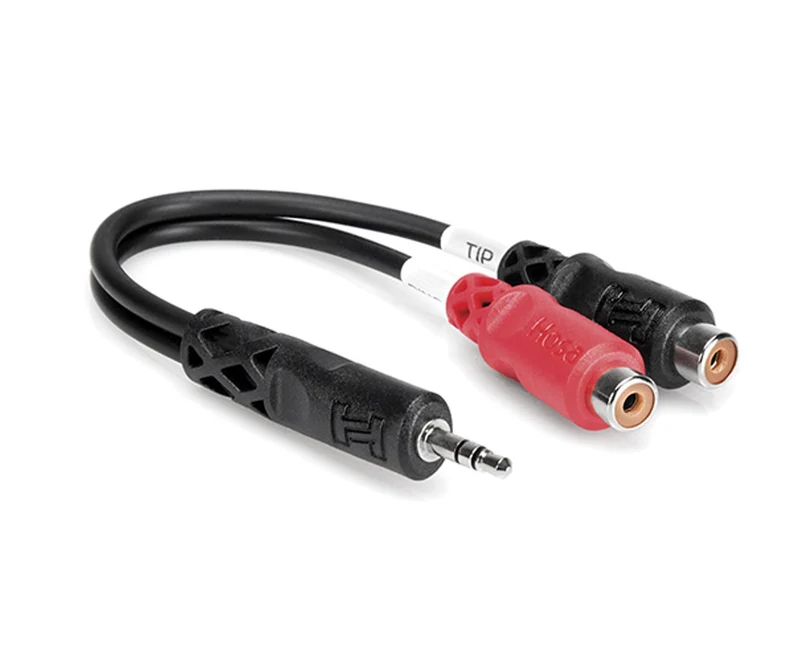 Hosa Stereo Breakout, 3.5 mm TRS to Dual RCAF