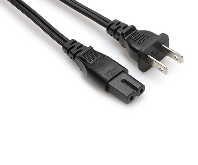 Hosa Power Cord, IEC C7 polarized to NEMA 1-15P, 8 ft