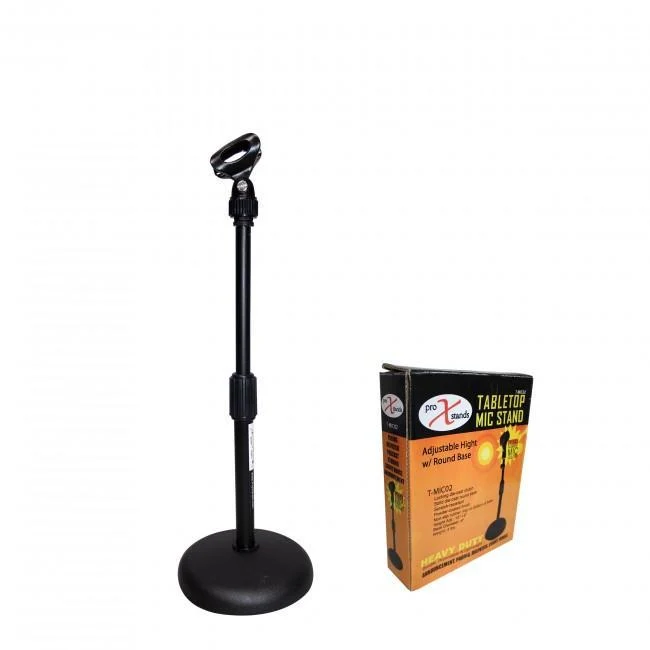 ProX Mic Stand Desktop Round Base