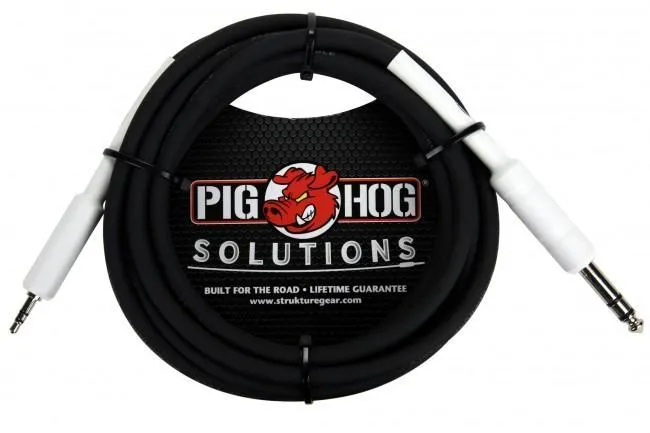 Pig Hog PX48J6 Solutions 1/4 TRS to 1/8 Mini Adapter Cable 6 ft.