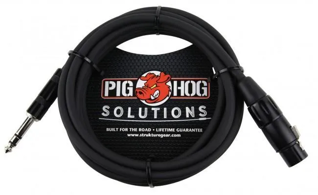 Pig Hog PX-TMXF1 10' TRS Male to XLR Female Balanced Cable