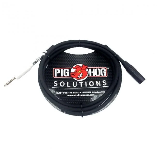 Pig Hog Solutions - XLR male to 1/4" TRS, 6ft