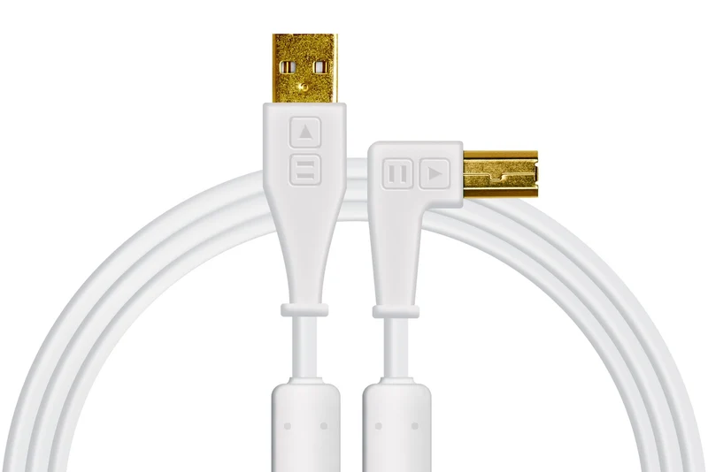 Chroma Cables: Audio Optimized USB Cables - White Right Angle