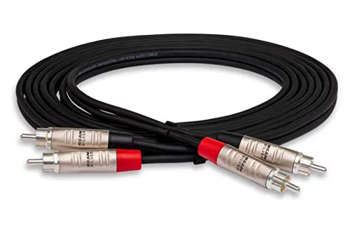 Hosa HRR-003X2 Dual REAN RCA to Dual REAN RCA Pro Stereo Interconnect Cable, 3 Feet