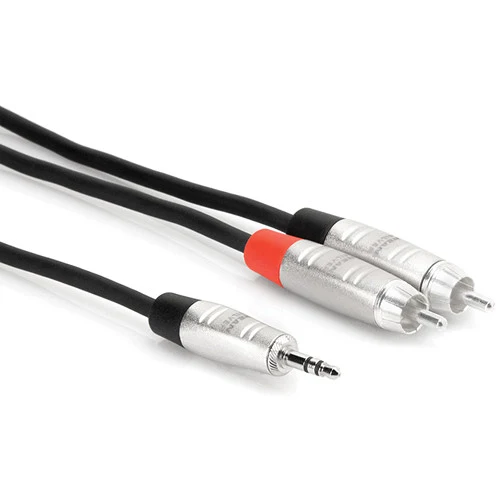 Hosa Technology REAN 3.5mm TRS to Dual RCA Pro Stereo Breakout Cable (10')