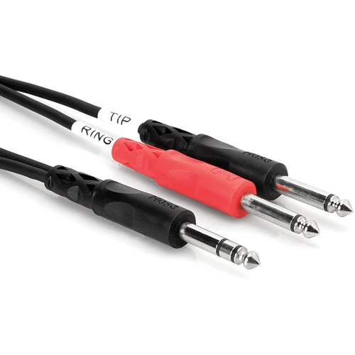 Hosa Technology Stereo 1/4" Male to (2) Mono 1/4" Male Y-Cable - 9.84' (3 m)