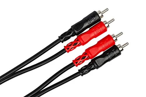 Hosa Technology 2 RCA Male to 2 RCA Male Dual Cable (Nickel Contacts) - 6.5'
