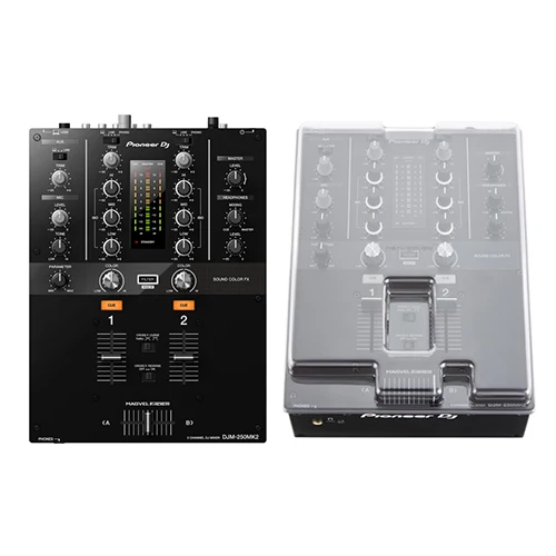 Pioneer DJ DJM-250MK2 2-channel Scratch Mixer with Rekordbox DVS + Decksaver Dust Cover