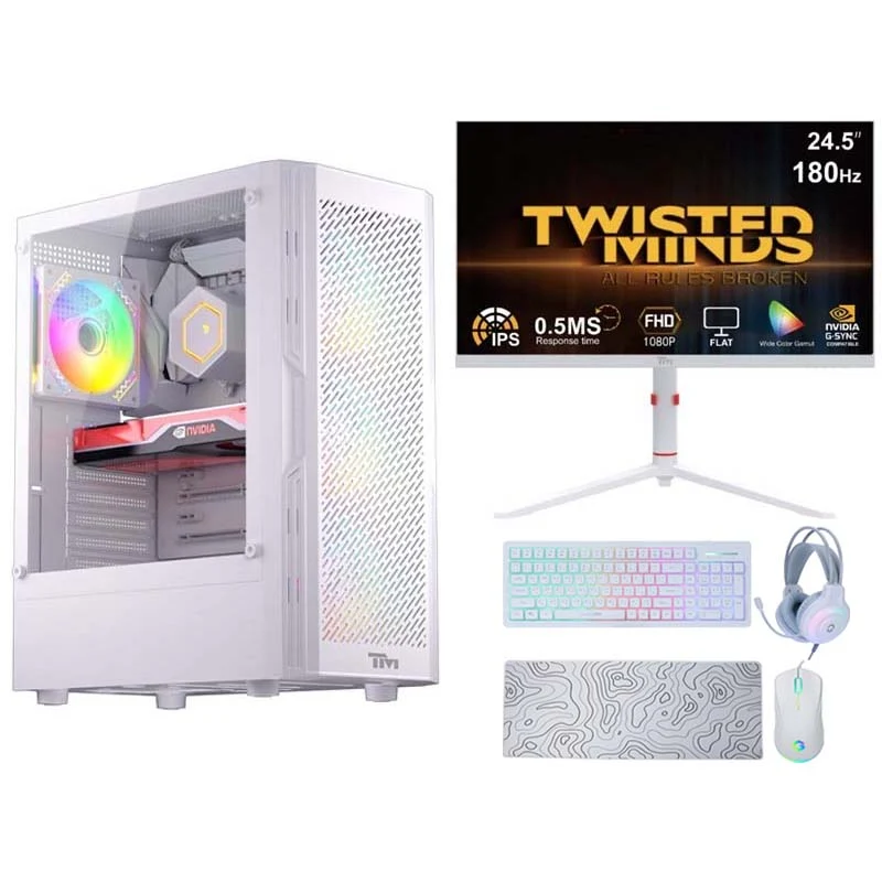i5 GAMING PC, i5-12400F, RTX 3050 8GB, Windows 11 PRO with Gaming Monitor and 4in1 Gaming Kit