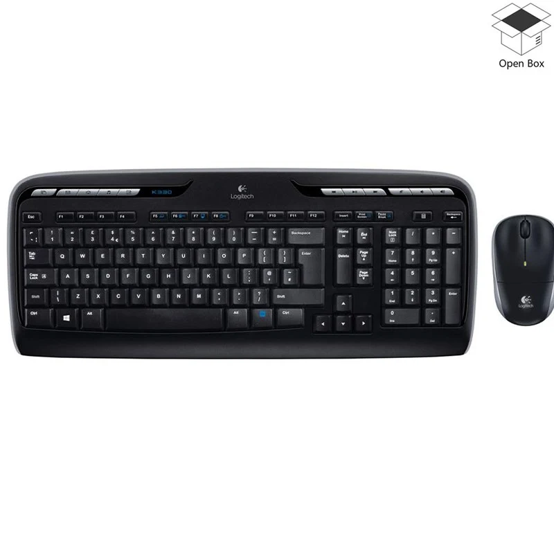 Logitech Wireless Keyboard & Mouse MK330 (Arabic/English Key Letters) - Open box