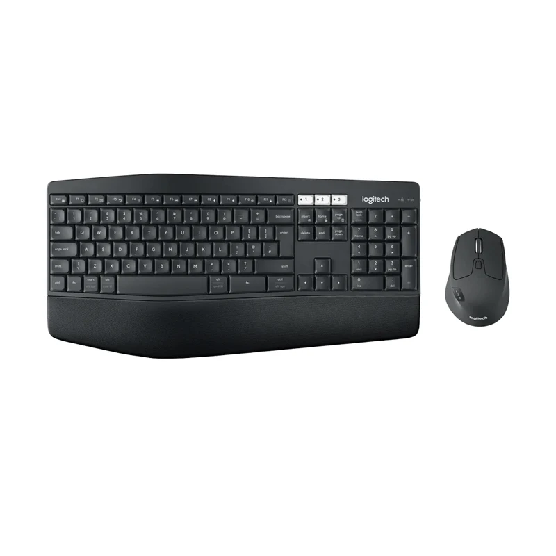 Logitech MK850 Performance Wireless Keyboard and Mouse Combo, Bluetooth Smart & 2.4GHz Wireless Connection, 1000 DPI Sensor & 8 Buttons Mouse (English/Arabic) - Black