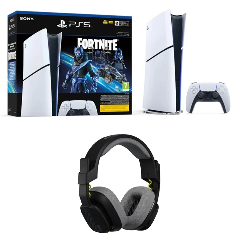Sony PS5 Slim Console Digital Fortnite with ASTRO A10 PlayStation Salvage