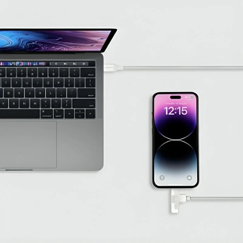 Momax 1-Link Flow Duo 2-in-1 USB-C to USB-C + Lightning, 1.5 M Braided, Black